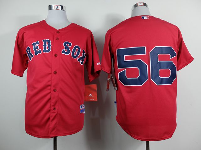 Men Boston Red Sox #56 Kelly Red MLB Jerseys